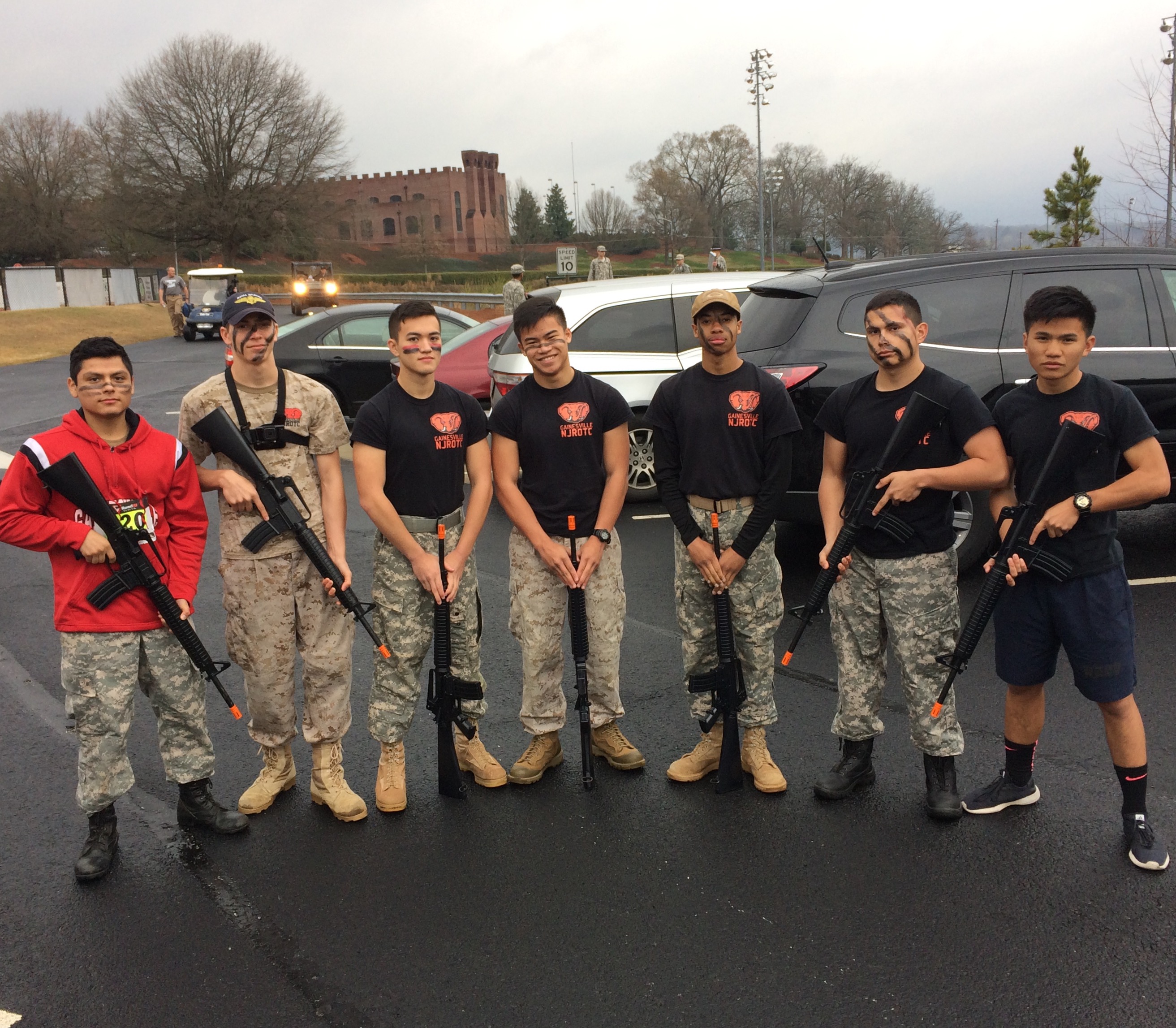photo of me and my friends at a 10k run, Riverside Military Academy